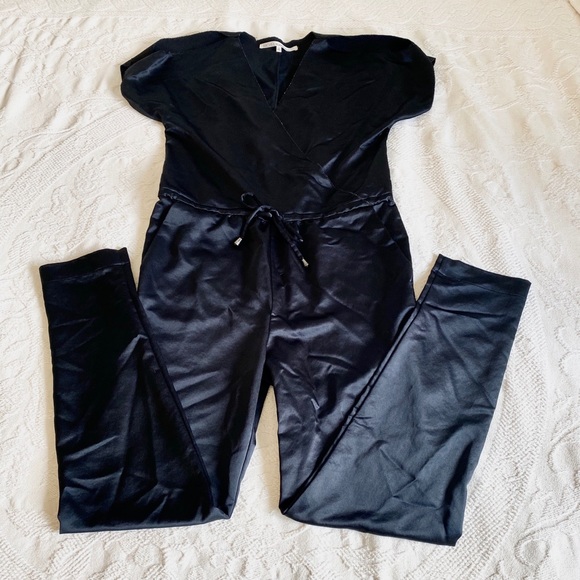 Pants - 🖤 Black Satin Jumpsuit